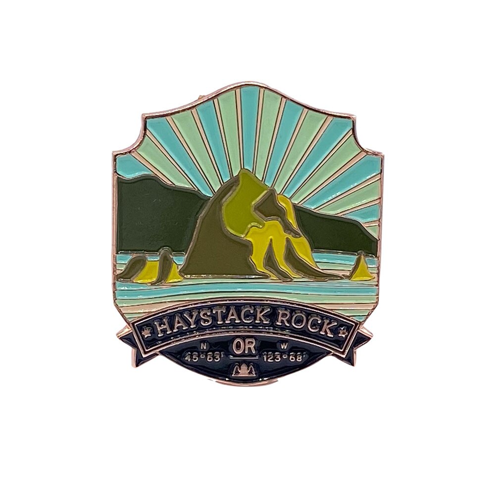 Landmarks Unlimited, Enamel, Pin, Haystack Rock